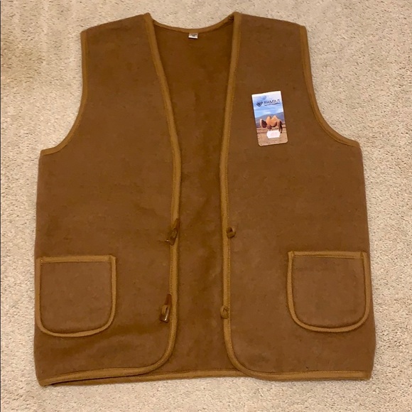 camel wool vest